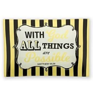 With God All Things are Possible Trinket Tray